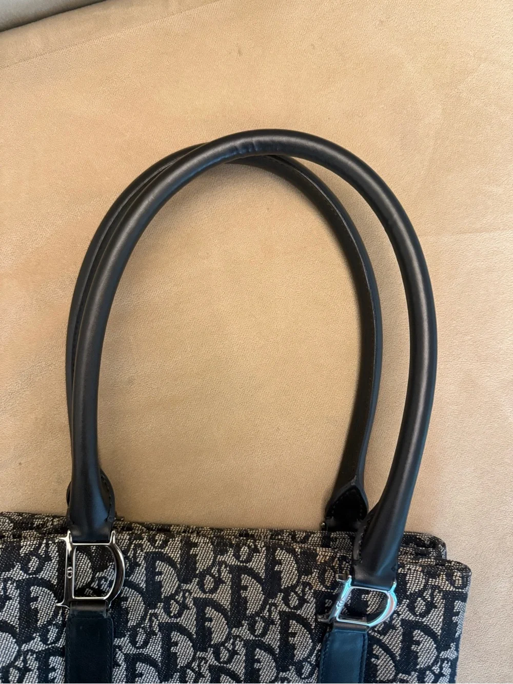 Christian Dior Black/Grey Diorissimo Canvas Vertical Tote Bag - Picture 14 of 16